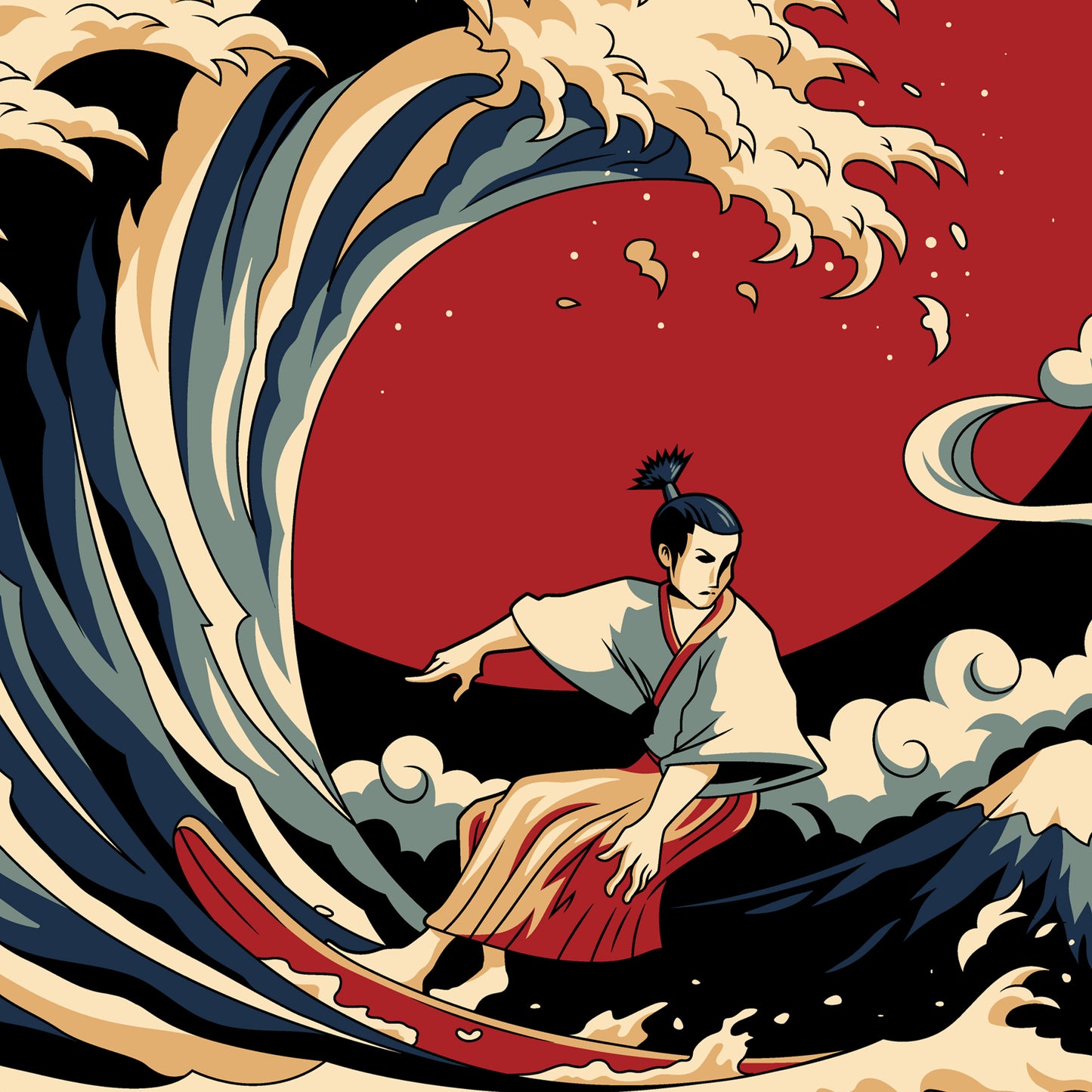 Wave Warrior Ukiyo-e