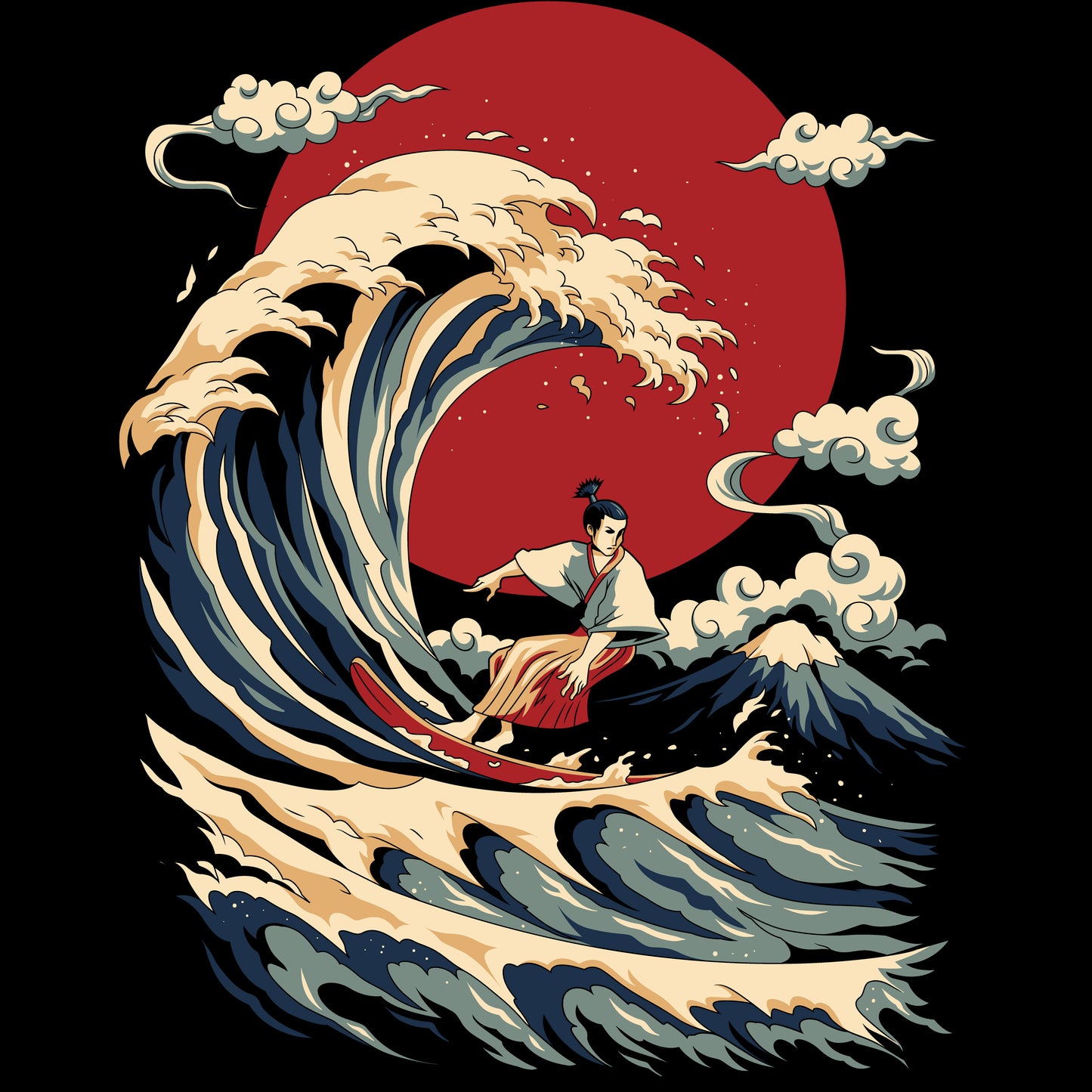 Wave Warrior Ukiyo-e